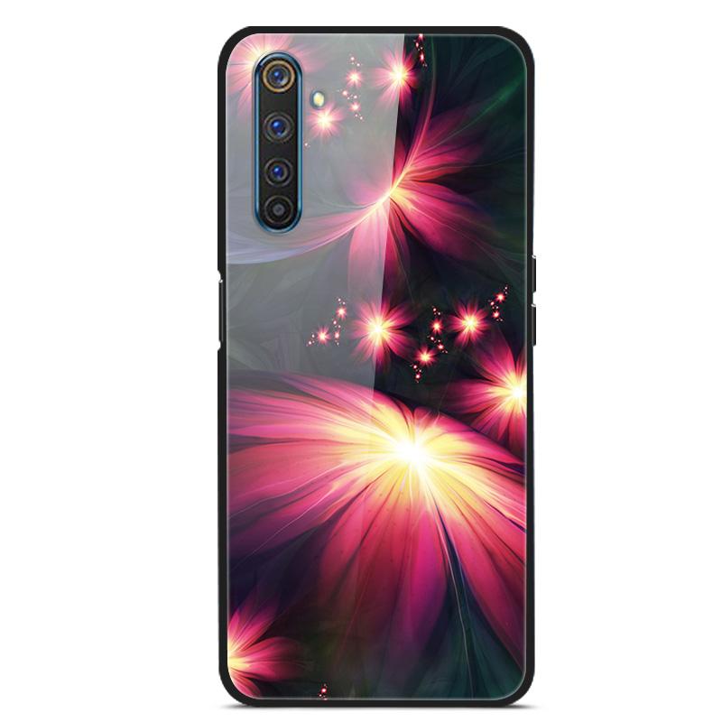 Para OPPO Realme 6 pro Fundas Vidrio Templado Cubierta Trasera del Teléfono para Realme 6pro Fundas con Parachoques de Silicona coque en Realme6 6S 6 s 6i