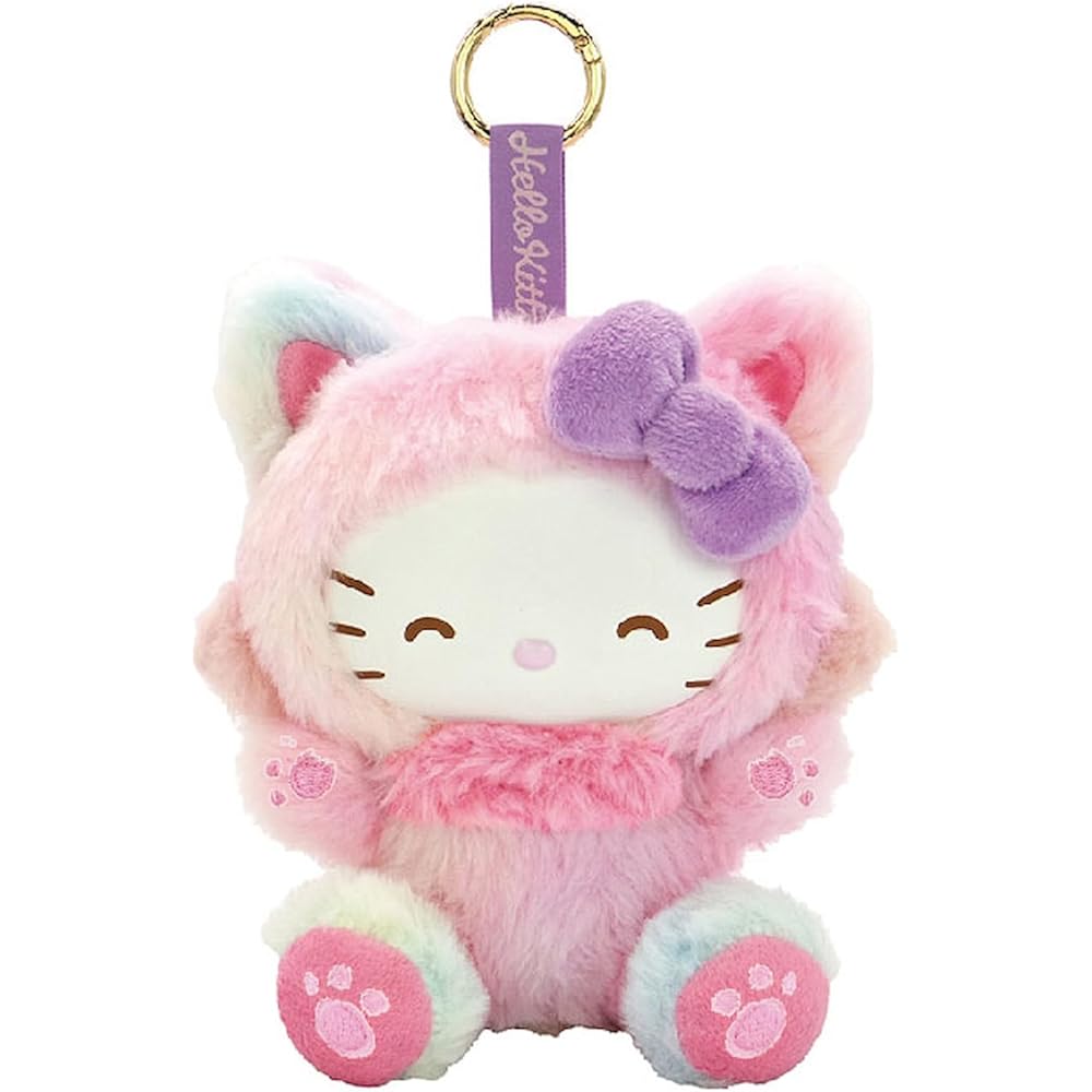 Nakajima Corporation Hello Kitty Fine Face Cat Rainbow Plush Toy 217387-25
