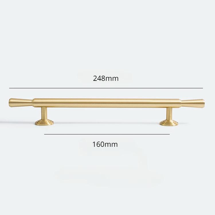 Tinyhob Solid Brass Handle Kitchen Cabinet Door Handles Drawer Pulls  T Bar Bedroom Knobs Wardrobe Decor Furniture Hardware