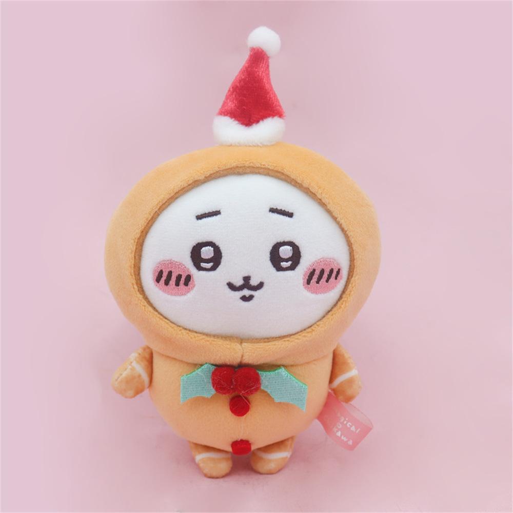 Christmas Gingerbread Man Bear 12Cm Pendant Keychain Soft Animal Great Gift Plush Doll Figure