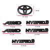 8 pièces de recouvrements ABS pour Toyota RAV4 XLE AWD 2019-2023, noir mat mélangé, pour emblèmes de capot - accessoires auto