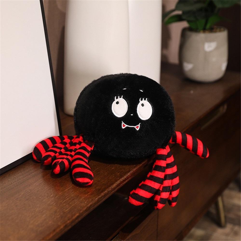 New Halloween Elf Round Bat Pumpkin Small Spider Suction Cup Hanging Ornament Plush Toy Doll