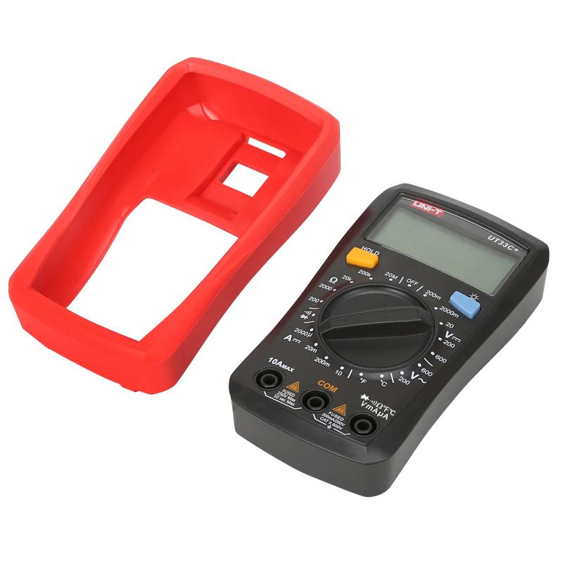 UNI-T UT33+ series handheld digital multimeter UT33A+/UT33B+/UT33C+/UT33D+; LCD backlit display