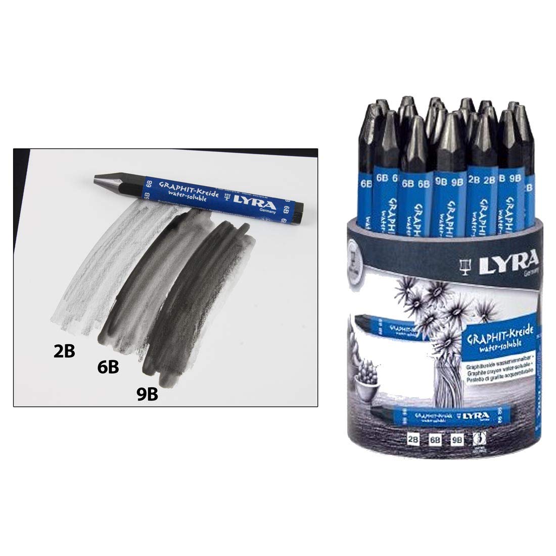 Lila Graphite Drum L5633240 Water-Based Crayons, Pack,