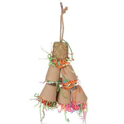 Bird Foraging Toys Palm Paper Cups Bright Colors Parrot Foraging Shredding Toy for Foraging Chewing