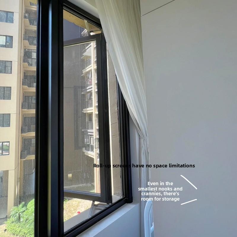 Unsichtbares rahmenloses Fenstergitter für Küche und Bad, hochauflösend, schiebbar, mückendicht, klare Sicht, Produkt für den Heimgebrauch
