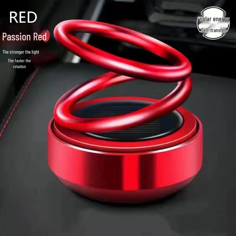 Solar-Powered Rotating Aromatherapy Car Perfume Decoration - Long-lasting, Light Fragrance