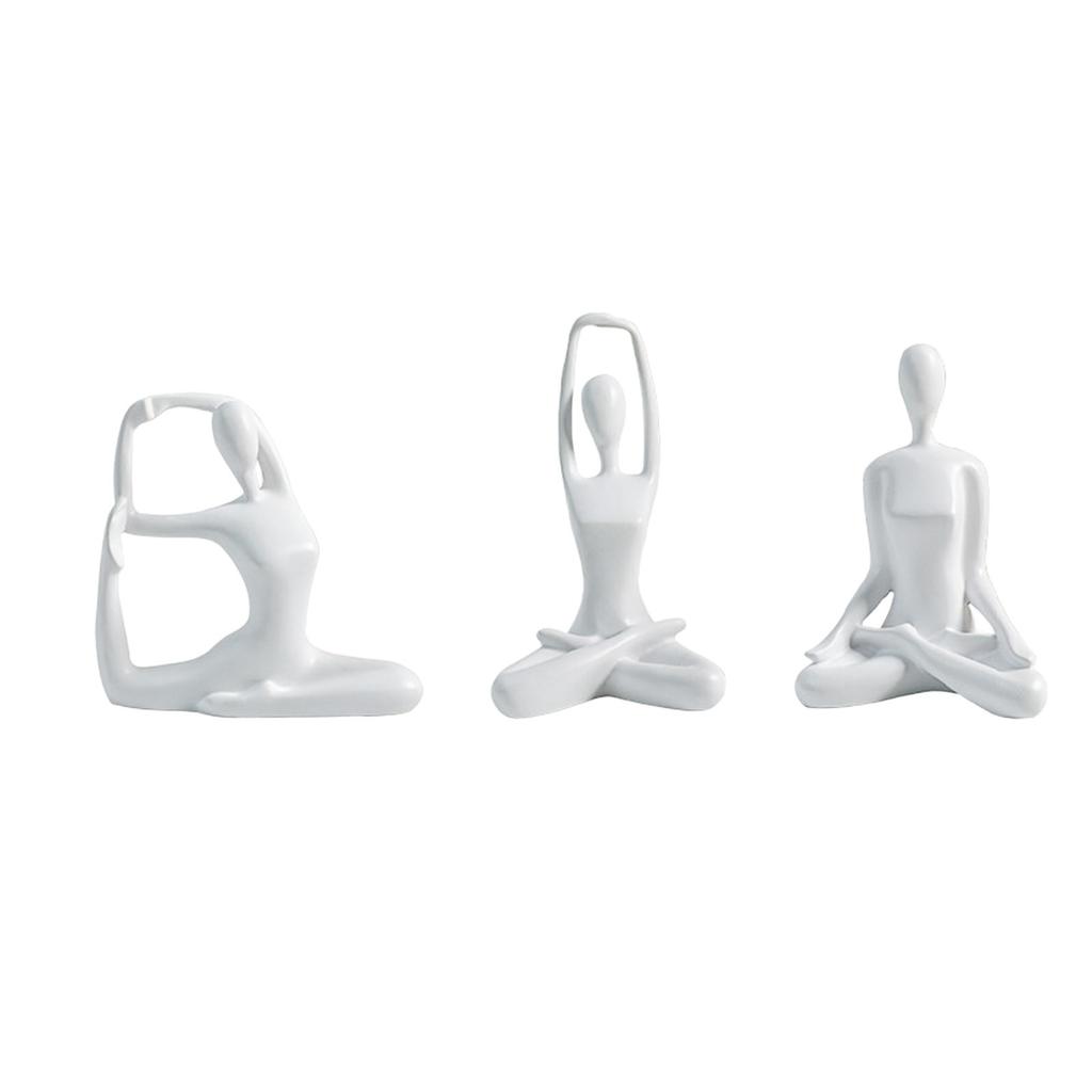 Lett Luksus Yoga Dansende Sportsfigurer Tredelt Sett Ornamenter Modell Soverom Stue Stue Arbeidsrom Hotell Vakker Dekorasjon
