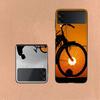 Beautiful Sunset and My Bicycle Phone Case For Samsung Z Flip 6 7 5G Galaxy Z Flip 5 4 3 5G Cases Shockproof Hard Cover TPU