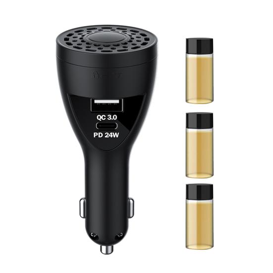 USB-C Car Charger Adapter with Aromatherapy Fast Charging Universal 2-in-1