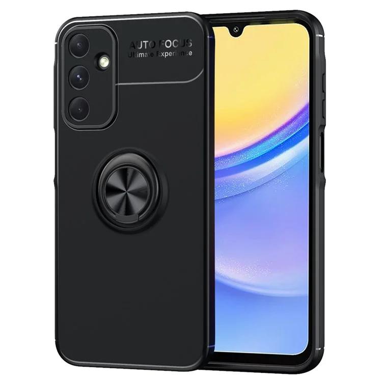 

Для Samsung Galaxy A15 5G Чехол из ТПУ с вращающимся кольцом-держателем и подставкой для телефона
