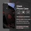 Creative The Ace of Spades Pattern Tempered Glass Phone Case for Samsung Galaxy A56 A72 A55 A54 A53 A52 A36 A15 A14 A13 5G Cover