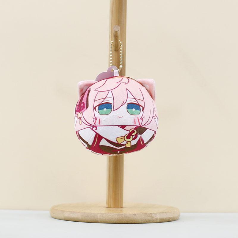 Adorable Plush Cartoon Doll Keychain Soft Pp Cotton Anime Character Doll Accessory