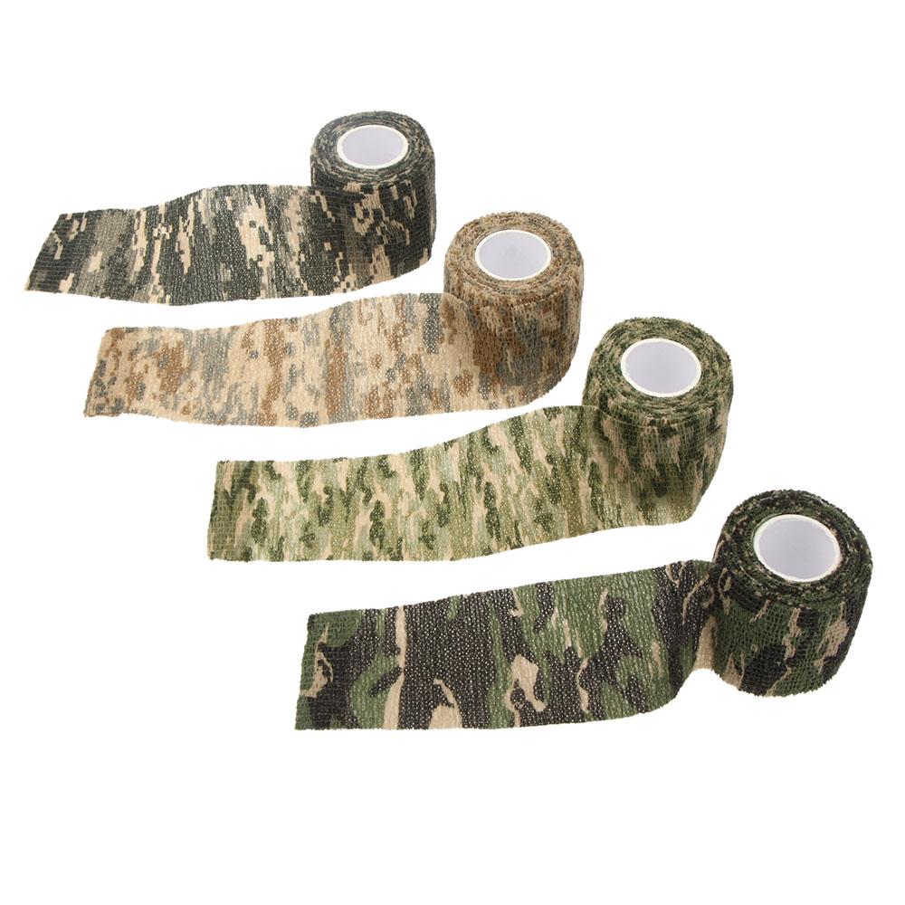 1 Roll Reusable Outdoor Military Camouflage Hunting Camping Cycling Wrap Elastic Stealth Tape