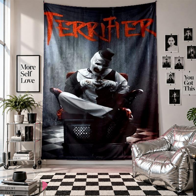WandteppichTerrifier Art the Clown Kunst Hängendes Tuch Dekorative Hintergrundabdeckung für die Raumdekoration