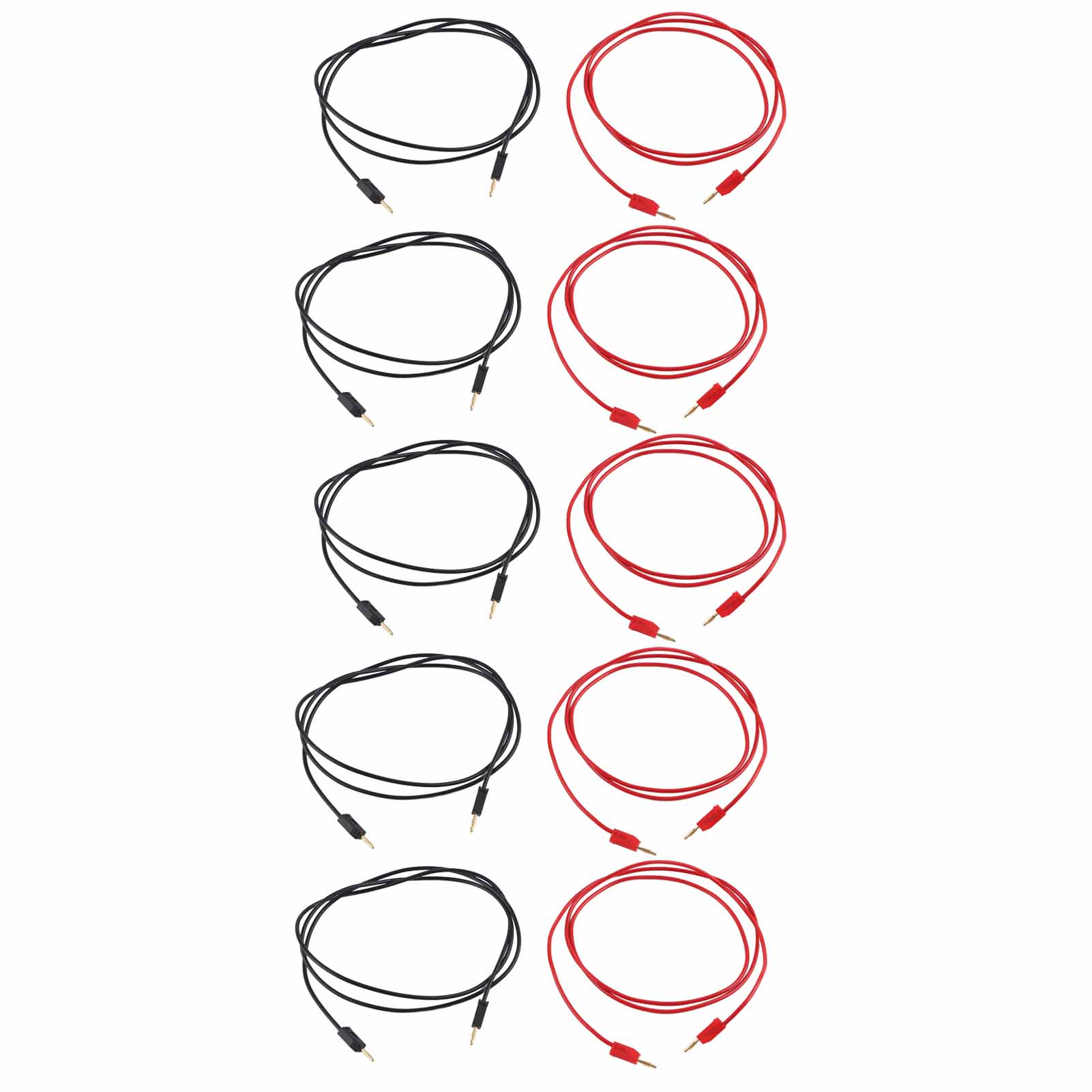 

5 Sets Banana Plug Test Line Gold Plating Banana Plug Test Cable with 2mm Jack for Electrical Projects