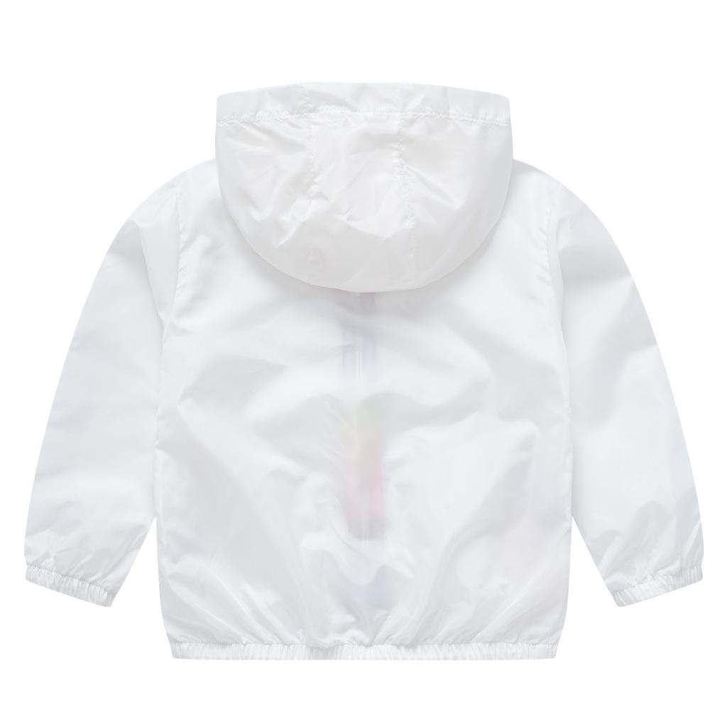 Children's Children's Sunscreen Jacket Boys and Girls Skin Coat Rainbow Hooded Sunscreen Clothing Air Conditioning Shirt