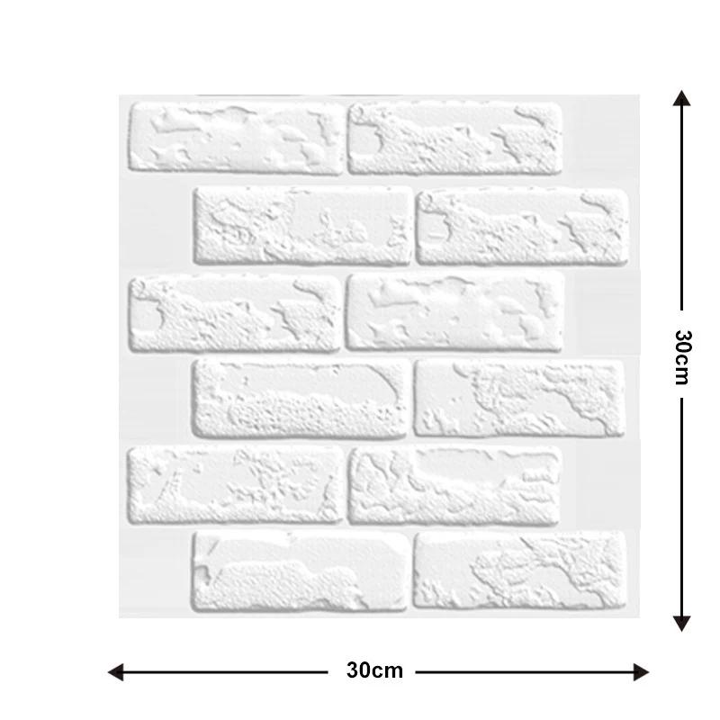 5/10 Stück Moderne 3D Steintextur Wandaufkleber 30X30CM Abzieh- und Klebepaneele für Wohnzimmer Akzentwände Langlebig Wasserdicht Zuhause