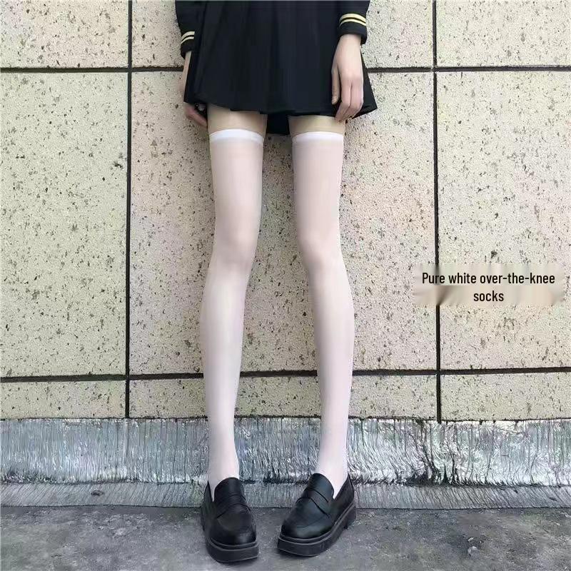 Spring Sexy Black Over-the-Knee High Bow Thigh Stockings - Celebrity-Style Versatile Long Socks A8