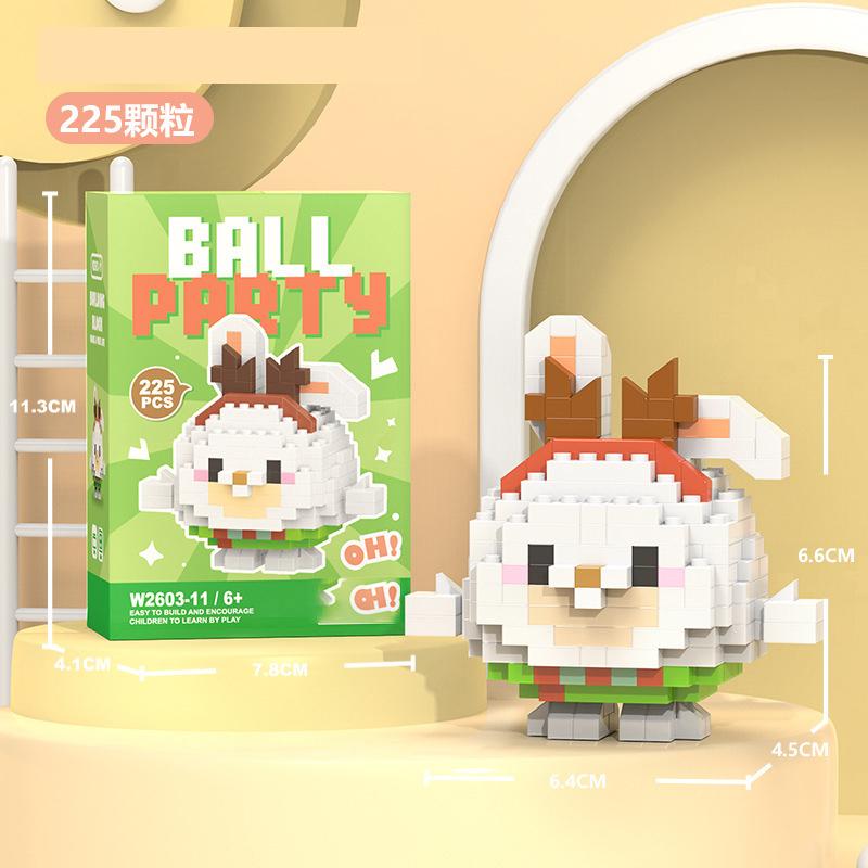 Penguin Constructor Micro Bricks Toys for Children 7 to 10 Year Cat Dog Construction Set for Girl Adults Reindeer Building Block