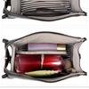 Lychee pattern metal lock small square bag crossbody shoulder bag