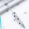 6pcs Rhinestones Fancy Pen Ballpoint Pen Smooth Writing Pen 1.0mm Glittering Beadable Pen Stationery Pen for School