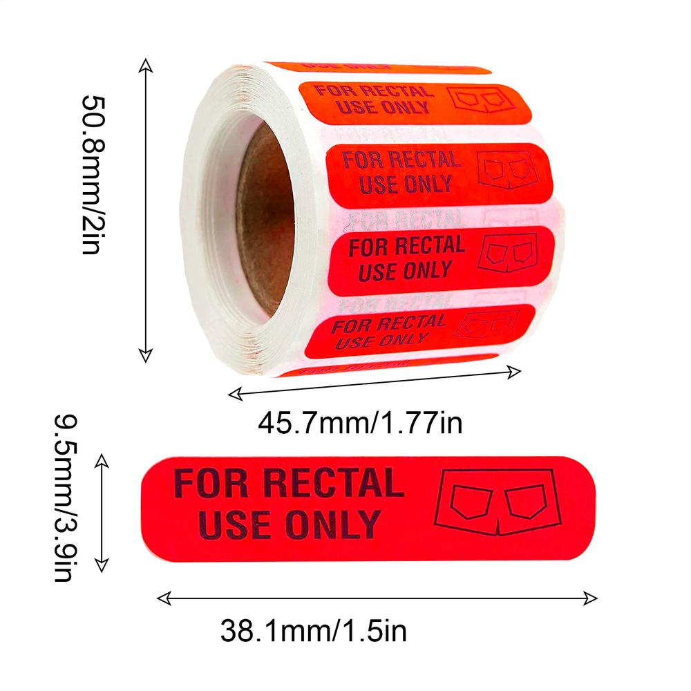 Rectal Use Only Stickers Funny Joke Label Sticker 500X Permanent Adhesive Sticker Funny Joke Label Sticker Funny Stickers 1 roll