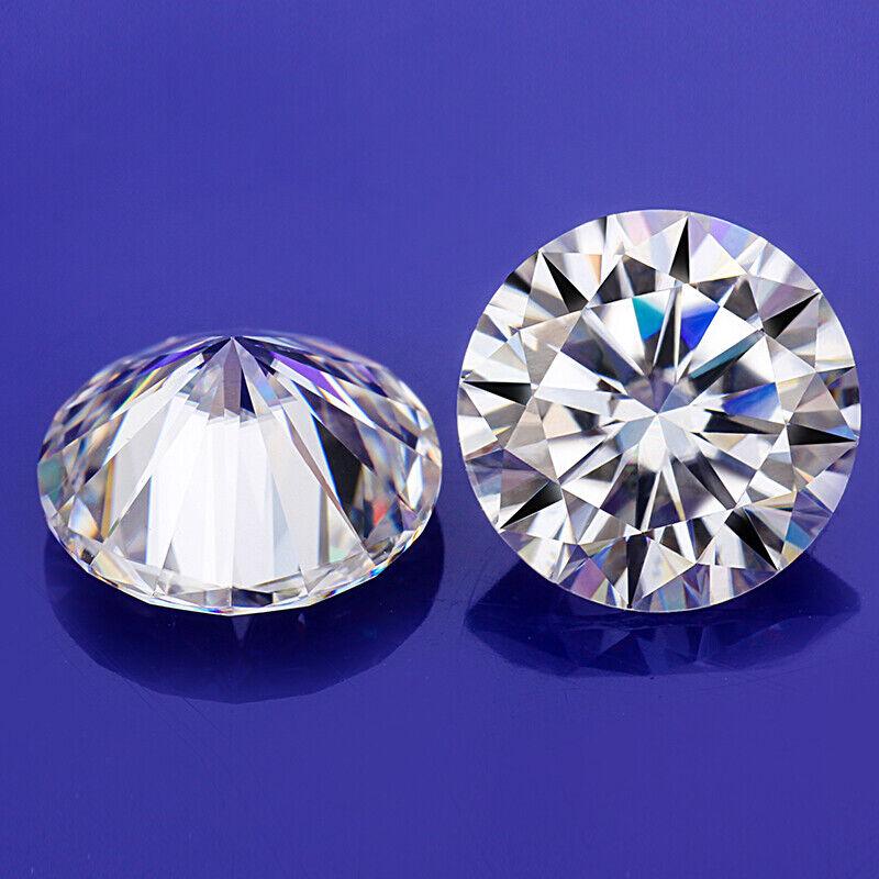 Moissanite 2 Pcs 14 mm D Color Round VVS1 Excellent Certified Gemstone Lot