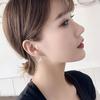 Fan-shaped Zircon Skirt Earrings Exquisite Super Flash Temperament Versatile Stud Ear Wedding Party Jewelry