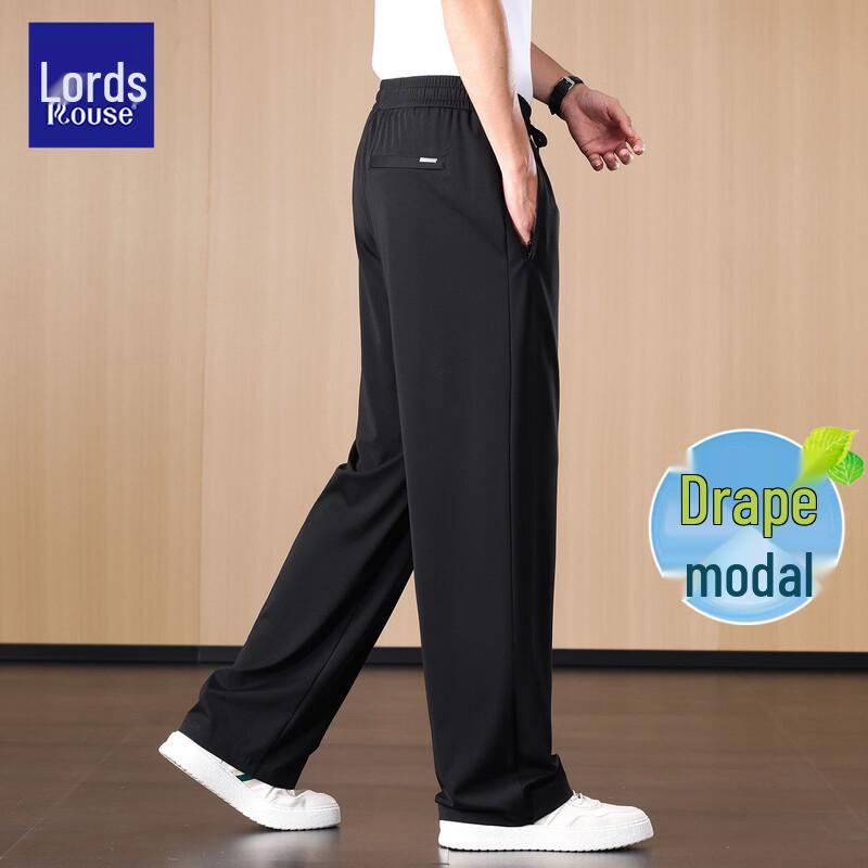 

Luozi Men s Cooling Modal Blend Straight Casual Pants M