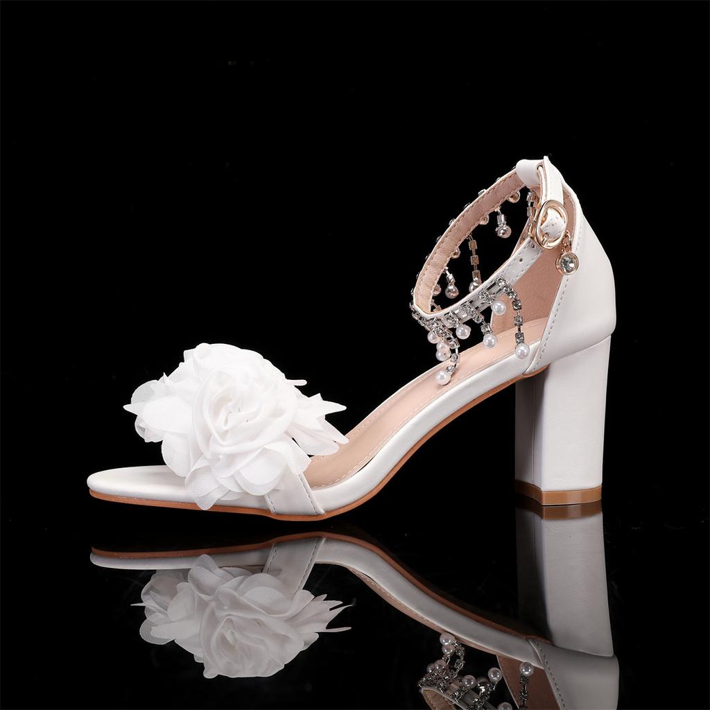 Fish Mouth High Heels Fashion Waterproof Platform Super High Heels Sandalias De Mujer Sexy and Comfortable Wedding Banquet Shoes