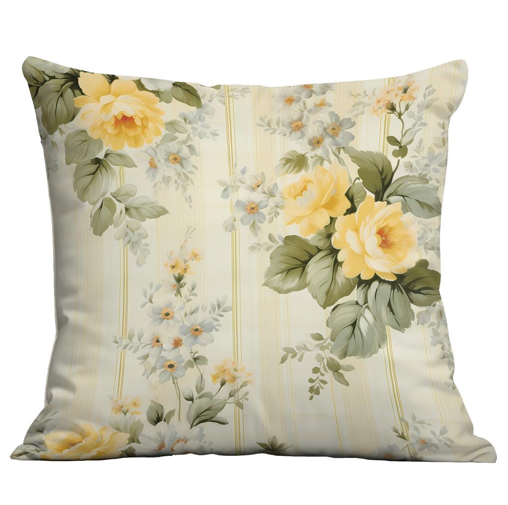 Ny Akvarell Pastoral Blommig Kuddfodral Hem Vardagsrum Soffa Kudde Kuddfodral Premium Hållbar Kvalitet