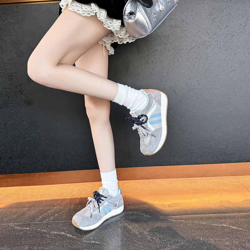 Popular German training shoes women's 2025 summer new versatile fashion breathable mesh casual sports shoes flat Forrest Gump shoes