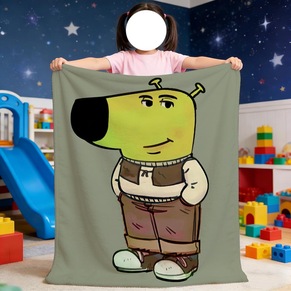 Blanket For Funny Soft Throw Chill Blanket for Art Picnic guy Meme Bed Sofa Home Bedroom Cozy Warm Comfortable 75X95CM