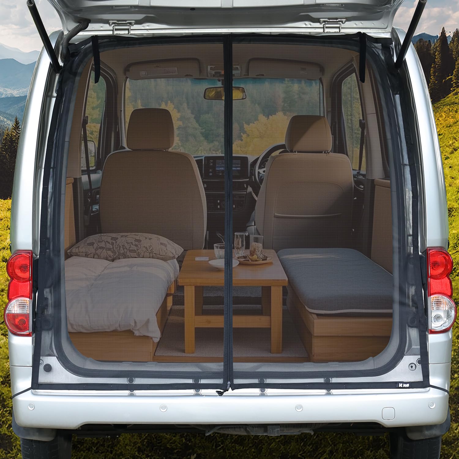 

KYG Автомобильный магнит Задний автомобиль Кемпинг Насекомое Комар Слайд Легкий Автомобиль Автомобильные шторки, Фиксация, Ворота, Принадлежности, Репеллент, Сетка, Двусторонний крепеж, чёрный