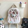 Schoolbag Cute Bear Cute Soft Girl Backpack High School Student Large Capacity Backpack Cartoon Summer Series School Bag