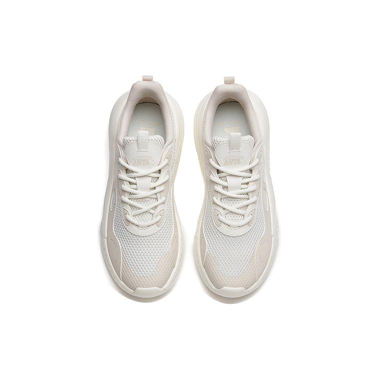 Anta Lifestyle Series Mesh Sports Low-Top Casual Shoes Women Sneaker White Gray 122238869S-1