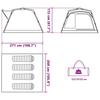 Tente de camping - vidaXL - 4 personnes - Imperméable - Système de dégagement rapide - Vert