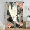 2 Pcs   Versatile Polyester Transparent Curtains for Home Decoration Noble Bird for Use In Bedrooms and Living Rooms