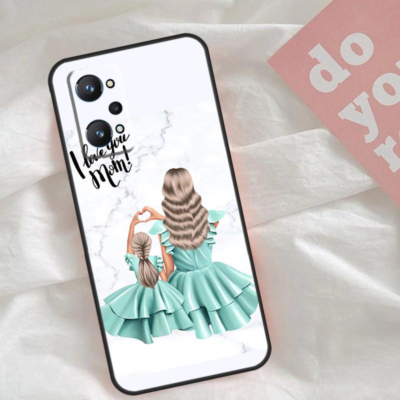 Baby Mother Brown Girl Family Case For Realme C75 C63 C61 C65 C67 C55 C51 C53 C35 C71 15 11 12 13 14 Pro Plus GT6 GT7 Pro