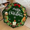 1pc Christmas Wreath with Treats Umbrella with Plastic Handle,Suitable for All Seasons Home Travel Outdoor UmbrellaDD220