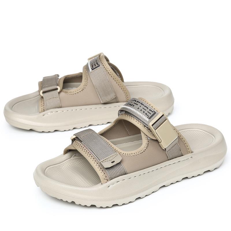 European station sandals men's summer wear casual beach shoes men's driving EVA outsole non-slip and wear-resistant slippers