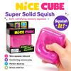 Nice Cube Glitter Squishy Toy, Super Solid Sparkly Sensory Fidget Cube for Stress Relief, Anti-Anxiety Soft Squeeze Toy for Kids & Adults