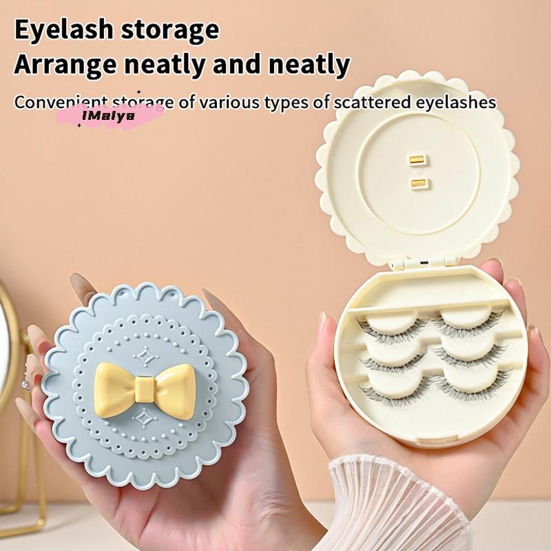 M-1Stk Mini Mode Umweltfreundliche Falsche Wimpern Aufbewahrungsbox Blumenform Abs Make-up Kosmetikwerkzeug Tragbare Hülle Organizer