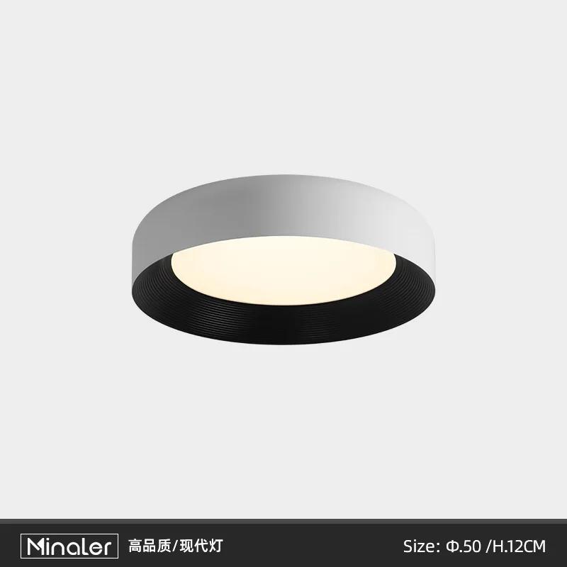 

Минималистичный потолочный светильник с вихревым узором, Дизайн высокого класса, Скандинавская спальня, Современная белая черная круглая светодиодная люстра для помещений 40CM белый