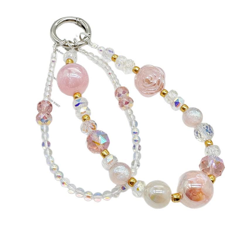 Customized High-End Beaded Phone Lanyard with Anti-Lost CCD Camera Pendant