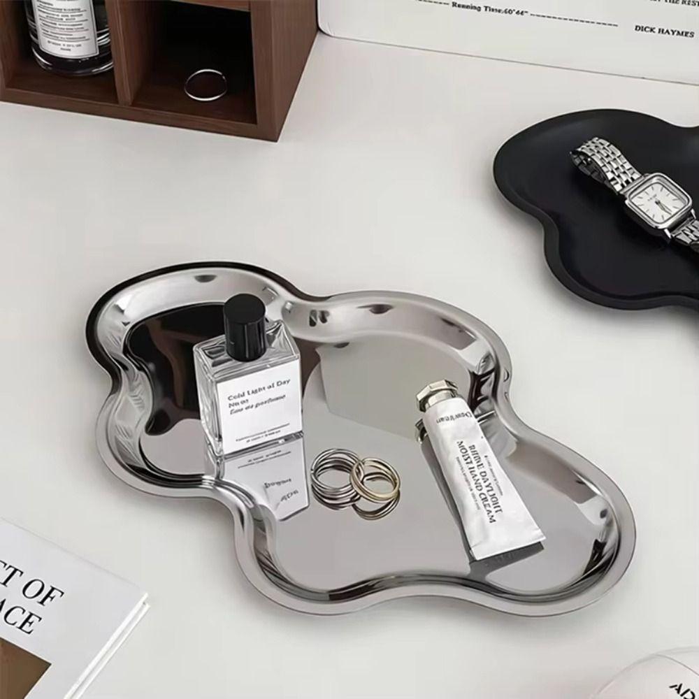 Rust-proof Key Serving Plate Modern Design Decorative Tray  Bathroom Counter
