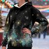 Women's Casual Fashion Plus Velvet Thickened Christmas Print Hooded Sweatshirt