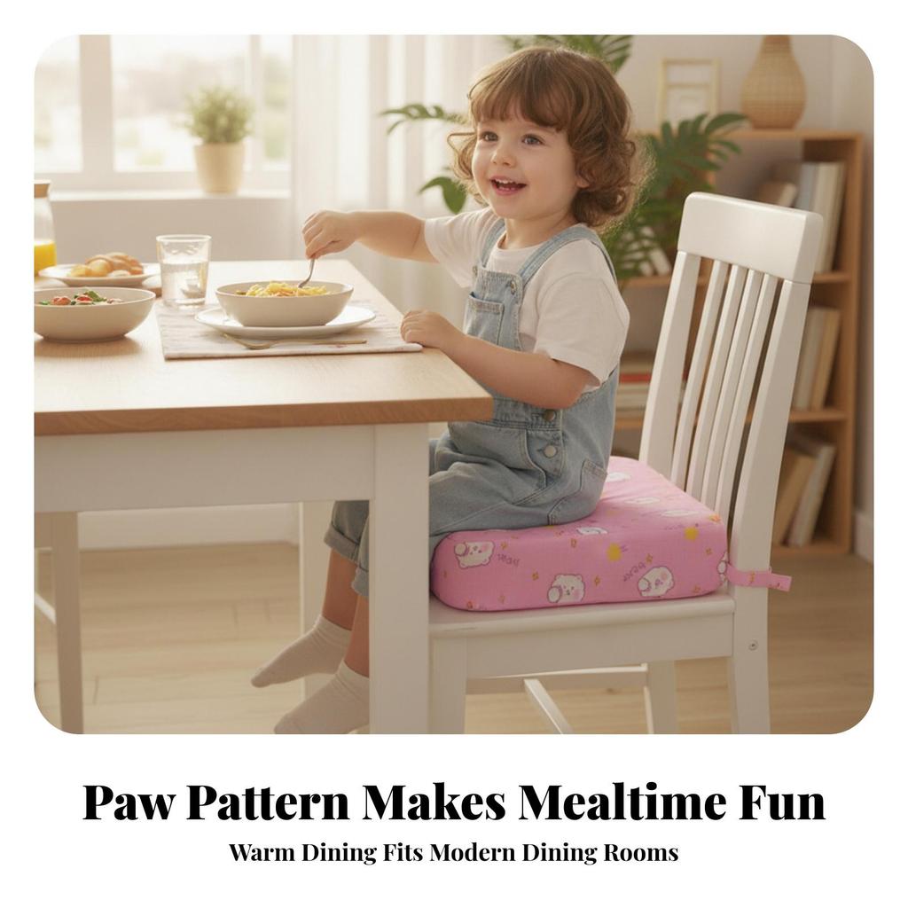 Strong Support Chair Booster Cushion | Thick Padded Profile, Seat Cushion, for Dining Table