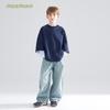 Mucmukn Boys' Letter Print Faux Two-Piece Sweatshirt